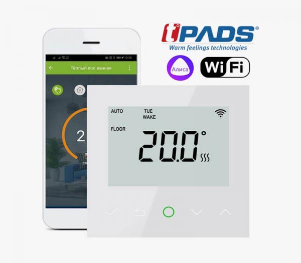 Терморегулятор для теплого пола TPADS S50 Wi-Fi белый