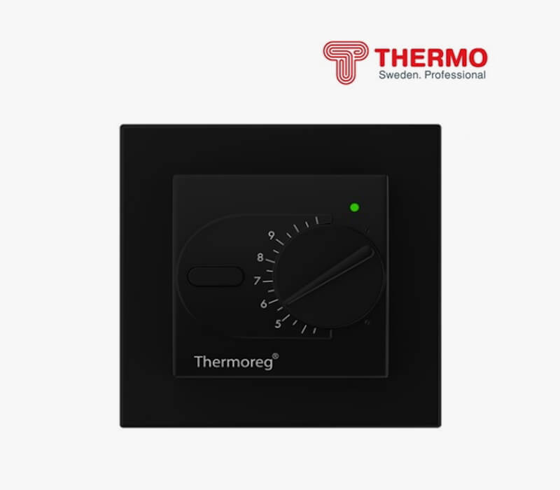 Терморегулятор для теплого пола Thermoreg TI-200 Design черный