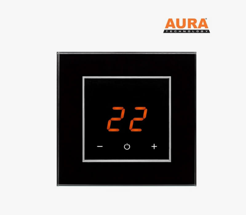 Терморегулятор для теплого пола AURA ORTO 9005 BLACK CLASSIC