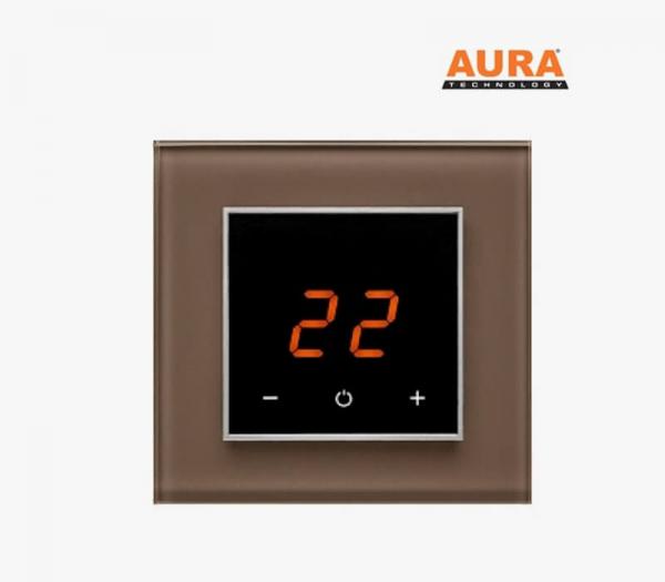 Терморегулятор для теплого пола AURA ORTO 7013 BROWN NATURAL
