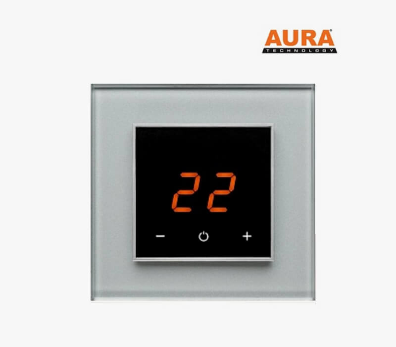 Терморегулятор для теплого пола AURA ORTO 9006 GREY METAL