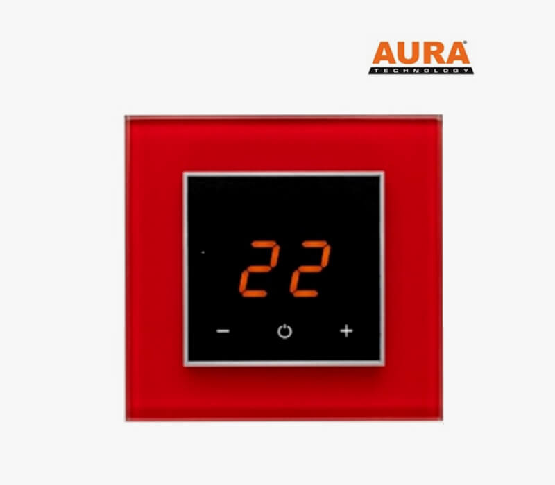 Терморегулятор для теплого пола AURA ORTO 1586 RED LUMINOUS