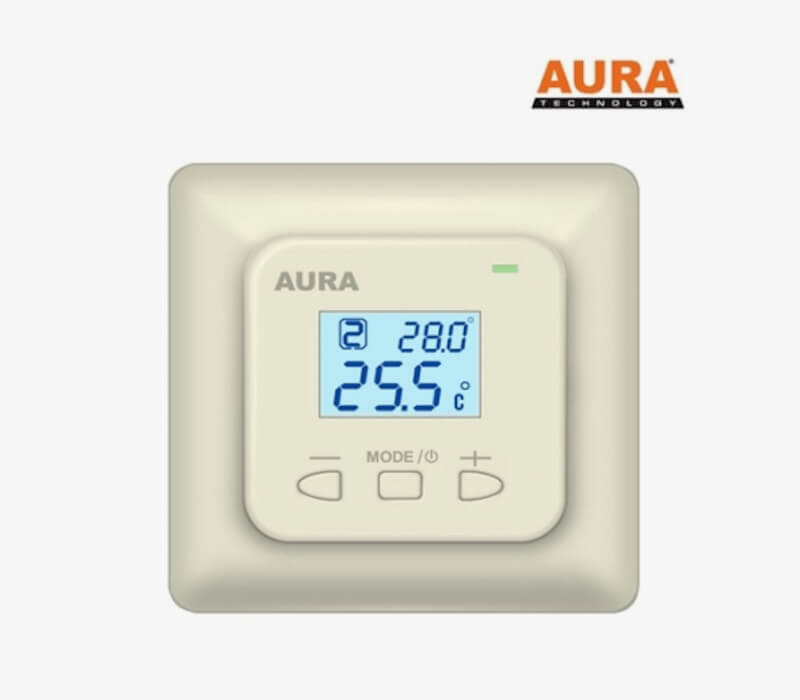 Терморегулятор для теплого пола AURA LTC 440 кремовый (двухзонный)