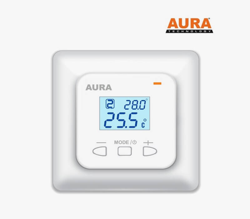Терморегулятор для теплого пола AURA LTC 440 белый (двухзонный)