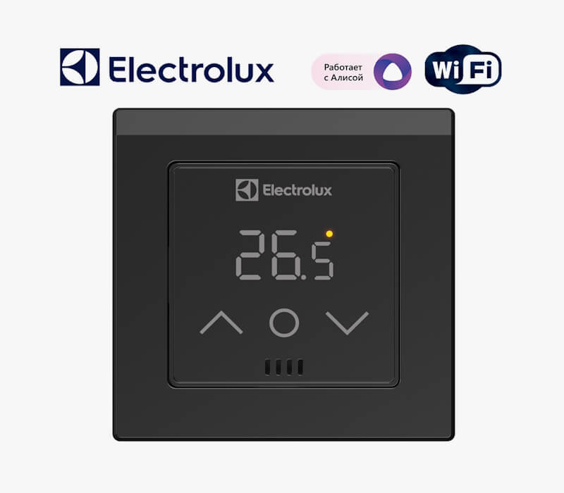 Терморегулятор для теплого пола Electrolux ETV-16W Smart Черный