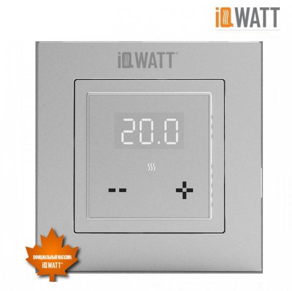 Терморегулятор для теплого пола IQ THERMOSTAT D серебристый металлик